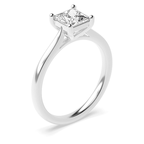 Princess Basket set tapered shoulder Engagement Rings