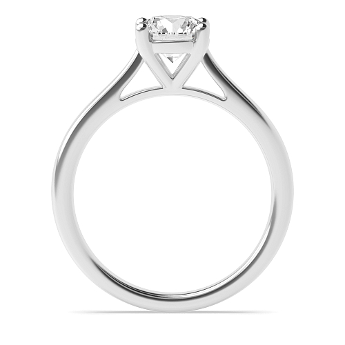 Round Naturally Mined Diamond Solitaire Engagement Ring