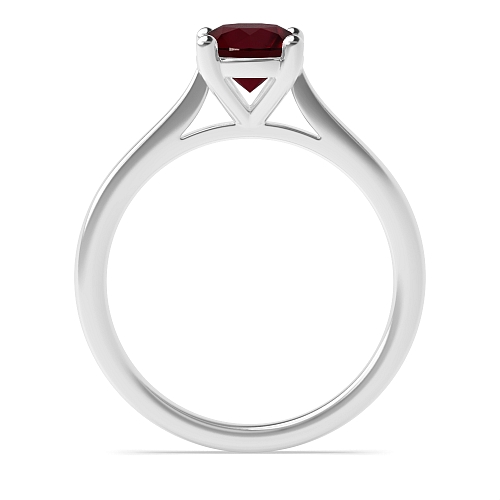 Basket set tapered shoulder Ruby Engagement Rings