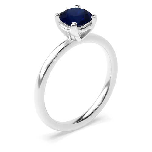 Modern basket Blue Sapphire Engagement Rings