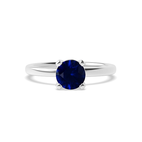 Modern basket Blue Sapphire Engagement Rings