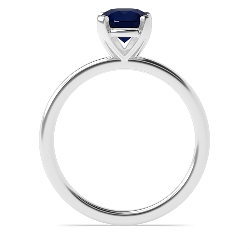 Modern basket Blue Sapphire Engagement Rings
