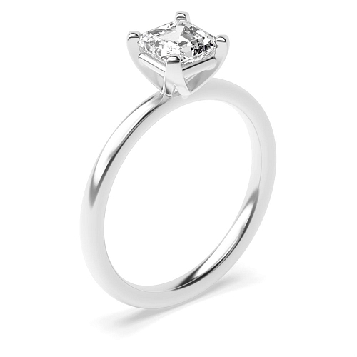 Asscher Modern basket Engagement Rings