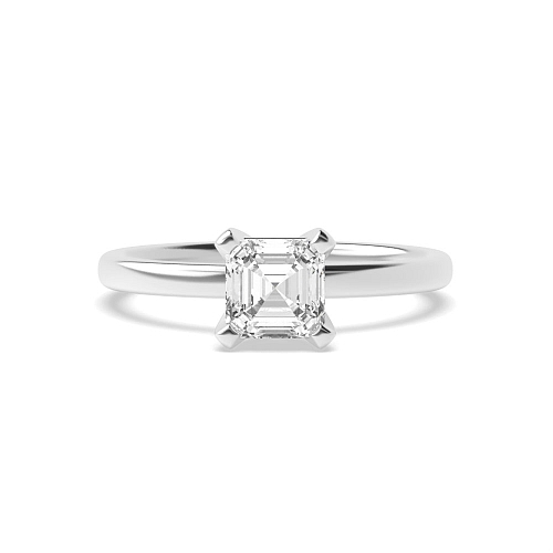 Asscher Modern basket Engagement Rings