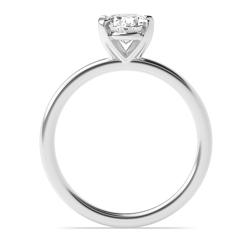 4 Prong Oval Modern basket Solitaire Engagement Ring