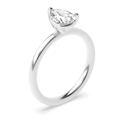 Prong Pear Modern basket Engagement Rings