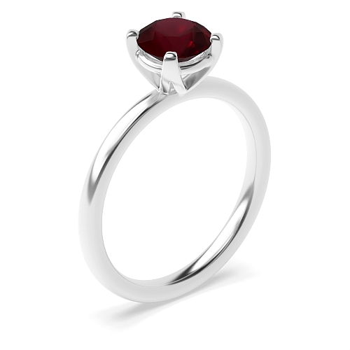Modern basket Ruby Engagement Rings