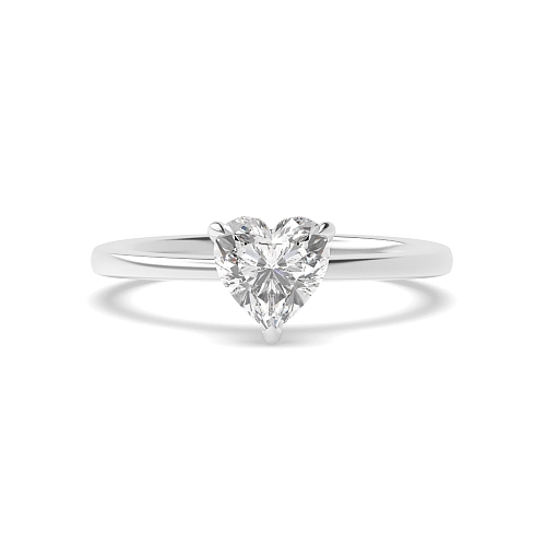 Prong Heart Hidden halo claw Engagement Rings