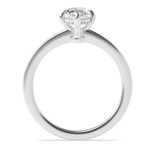 Marquise Hidden halo claw Engagement Rings