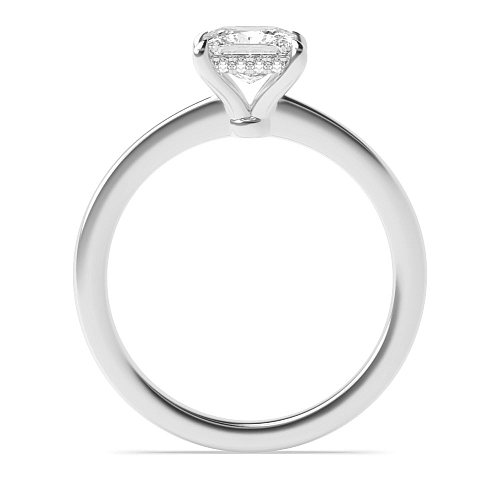 Princess Hidden halo claw Engagement Rings