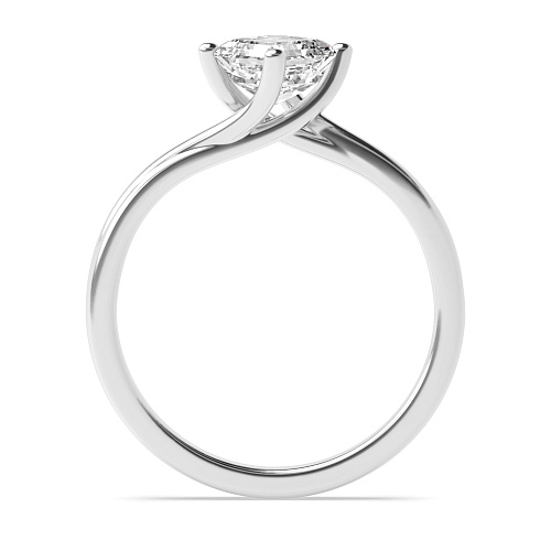 Asscher Twisted Engagement Rings