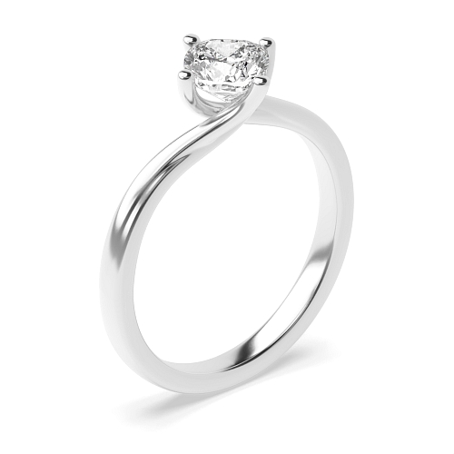 Cushion Twisted Engagement Rings