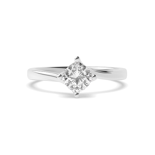 Cushion Twisted Engagement Rings