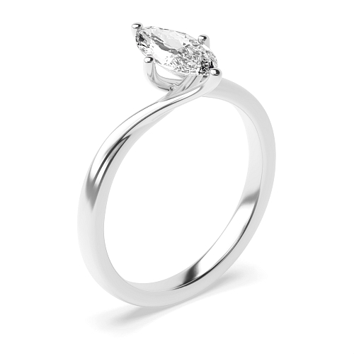Marquise Twisted Engagement Rings