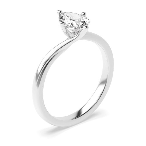 Prong Pear Twisted Engagement Rings