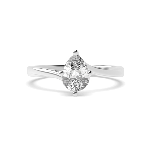 Prong Pear Twisted Engagement Rings