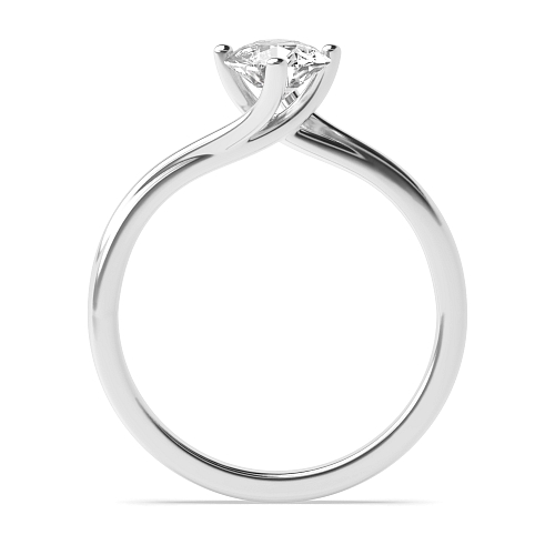 Prong Pear Twisted Engagement Rings