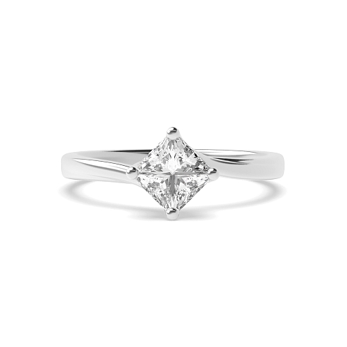 Princess Twisted Engagement Rings