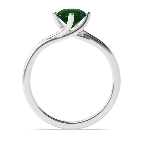 Twisted Emerald Engagement Rings