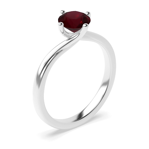 Ruby Twisted Engagement Rings