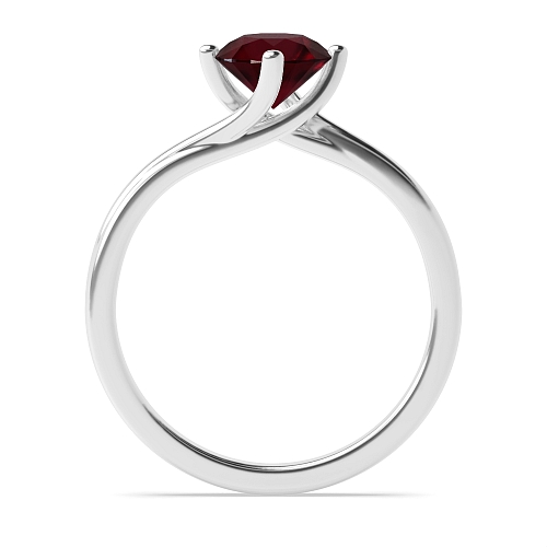 Ruby Twisted Engagement Rings