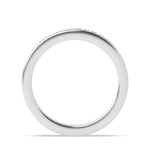 Pave Setting Round White Gold double row elegant Full Eternity Diamond Rings