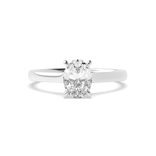 4 Prong Oval Classic Basket Solitaire Engagement Ring