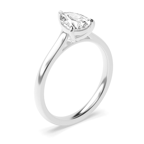Prong Pear Classic basket Engagement Rings