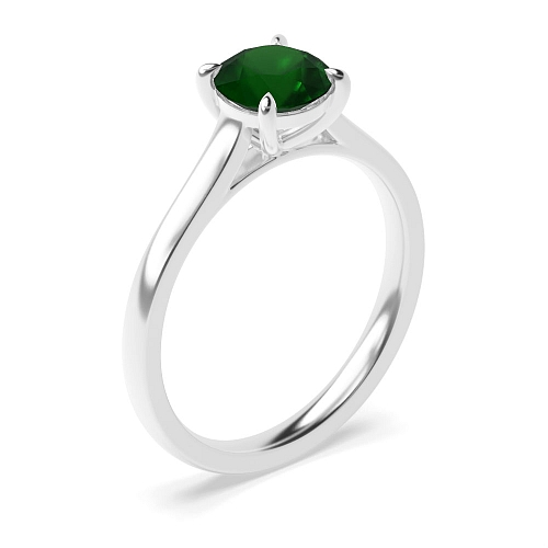 Classic basket Emerald Engagement Rings
