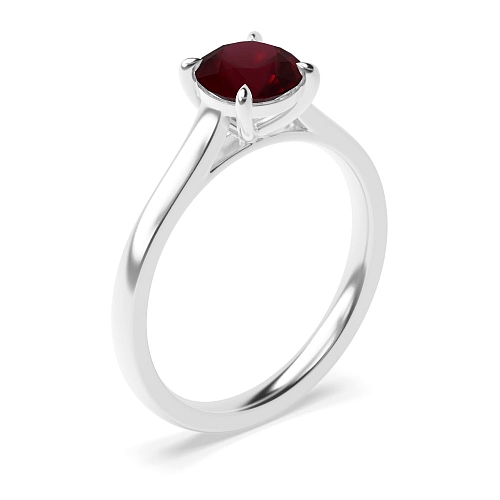 Classic basket Ruby Engagement Rings