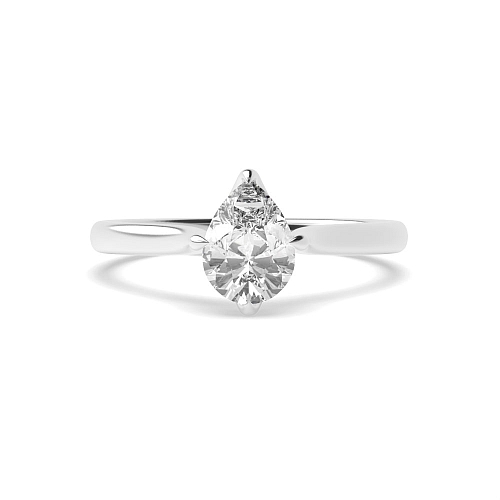 Prong Pear Twisted crossover claws Engagement Rings
