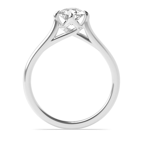Prong Pear Twisted crossover claws Engagement Rings