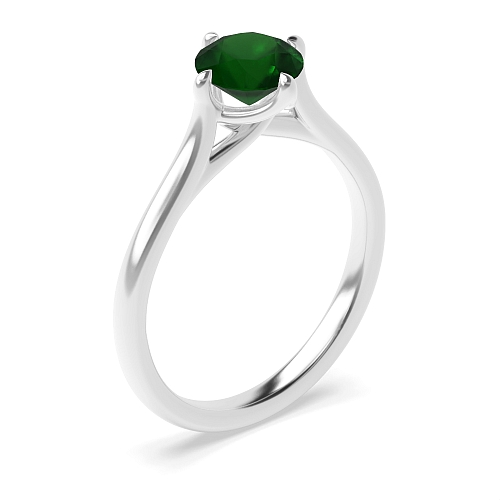 Twisted crossover claws Emerald Engagement Rings