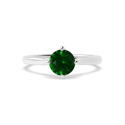 Twisted crossover claws Emerald Engagement Rings