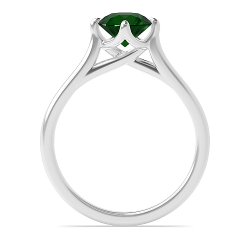 Twisted crossover claws Emerald Engagement Rings