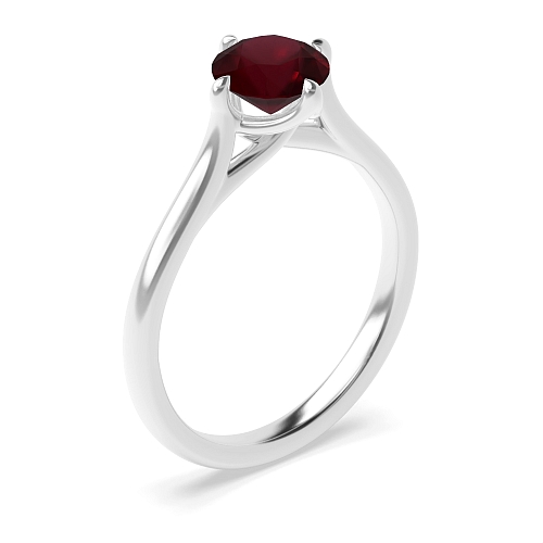 Twisted crossover claws Ruby Engagement Rings
