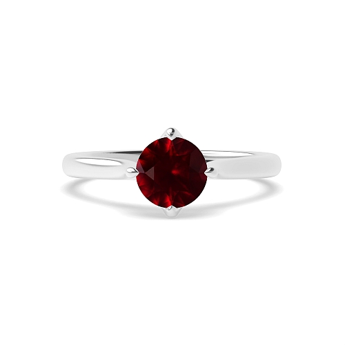 Twisted crossover claws Ruby Engagement Rings
