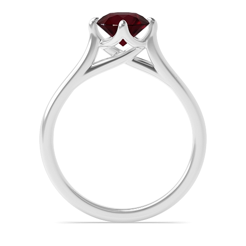 Twisted crossover claws Ruby Engagement Rings