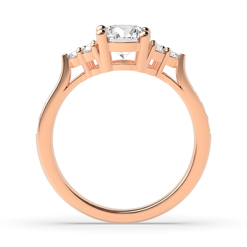 4 Prong Rose Gold Elegant look Engagement Rings