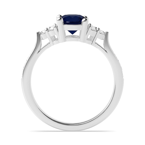 4 Prong Elegant look Blue Sapphire Engagement Rings