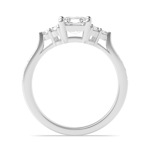 4 Prong Asscher Elegant look Engagement Rings