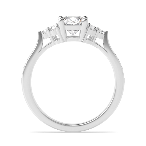 4 Prong Cushion Elegant look Engagement Rings