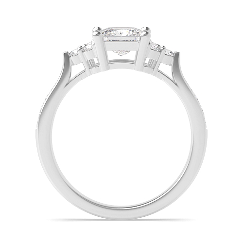 4 Prong Princess Elegant look Engagement Rings
