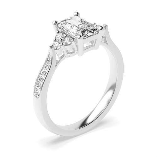 4 Prong Radiant Elegant look Engagement Rings
