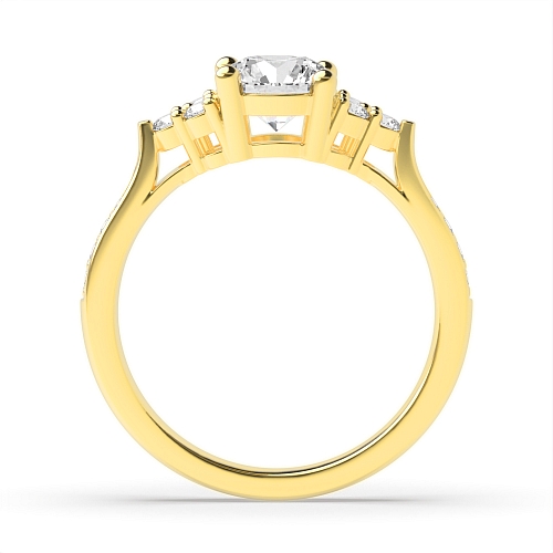 4 Prong Yellow Gold Elegant look Engagement Rings
