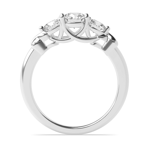 Round Timeless trinity Moissanite Engagement Rings