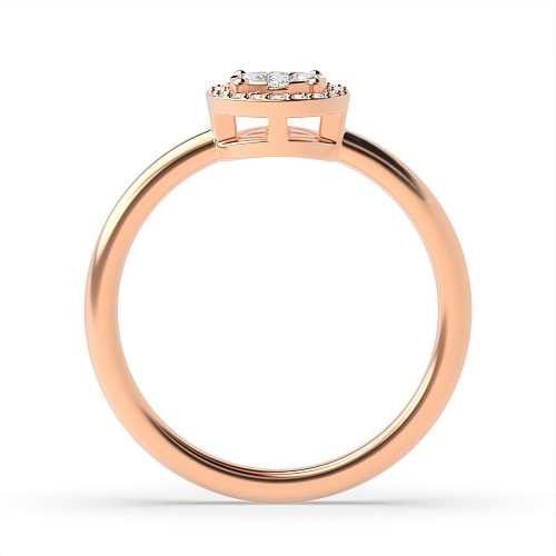 Round Rose Gold Dazzling Engagement Rings