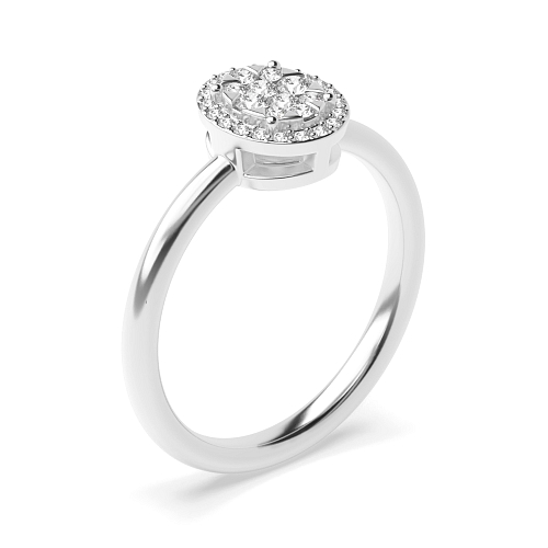Round Dazzling Moissanite Engagement Rings