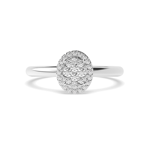 Round Dazzling Moissanite Engagement Rings