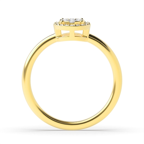 Round Yellow Gold Dazzling Engagement Rings